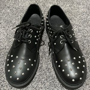 Dr Martens Black Studded Shoes